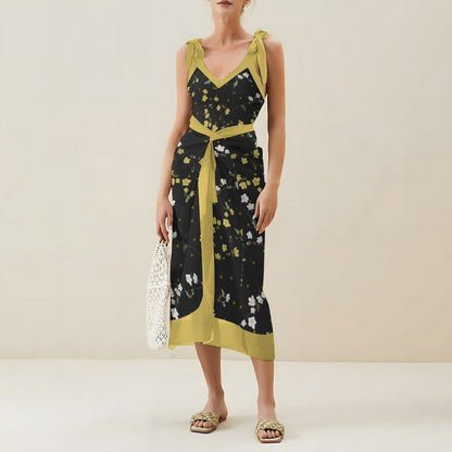Casual Printed One-Piece Swimsuit And Cover Up 2305102667