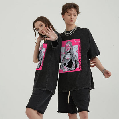Unisex Vintage Solid Wash T-Shirts 2305103912