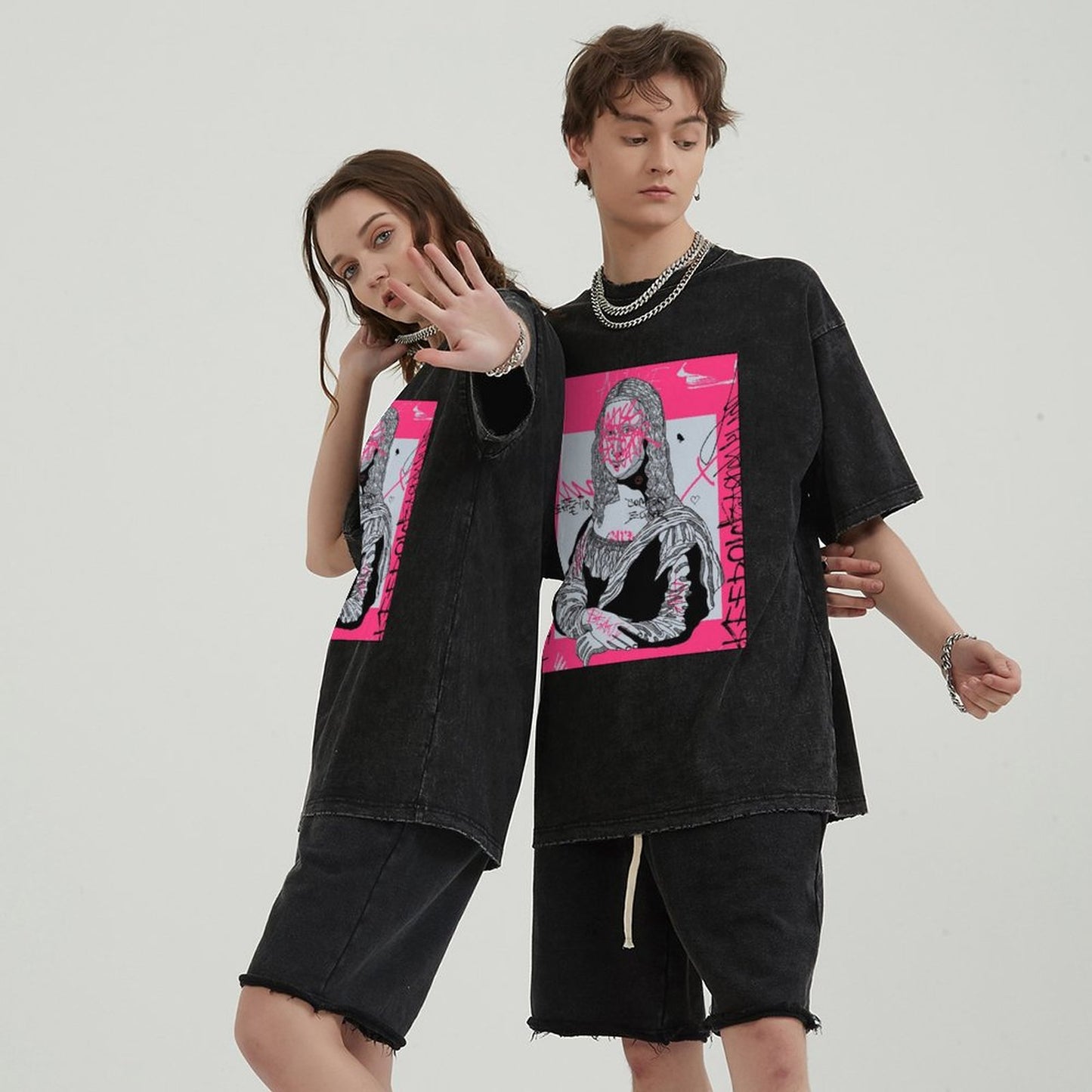 Unisex Vintage Solid Wash T-Shirts 2305103912