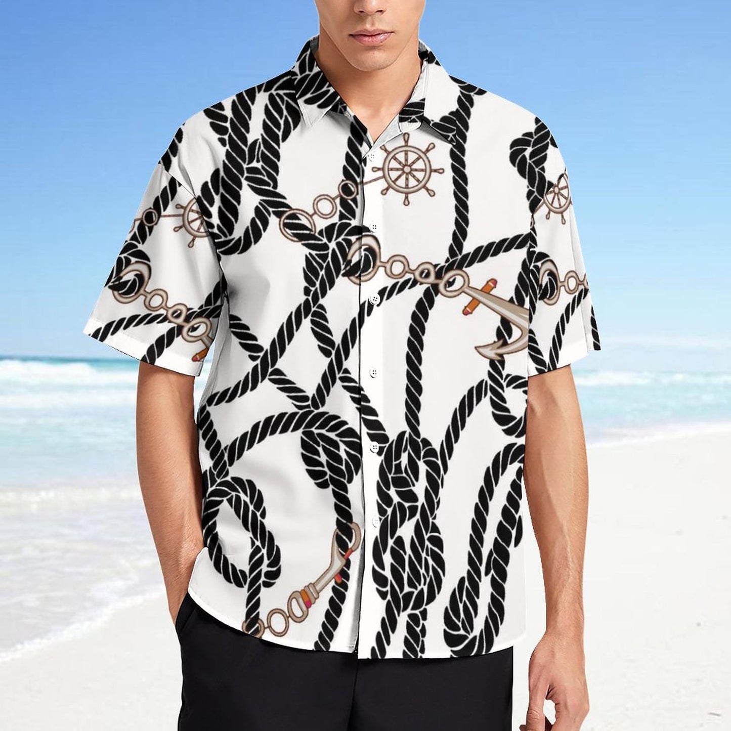 Men's Fashion Casual Printed Short Sleeve Shirts 2306100946