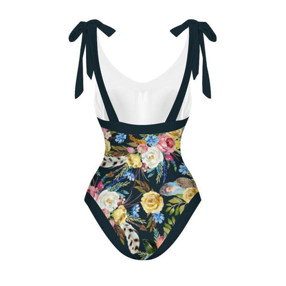 Casual Printed One-Piece Swimsuit And Cover Up 2305102887