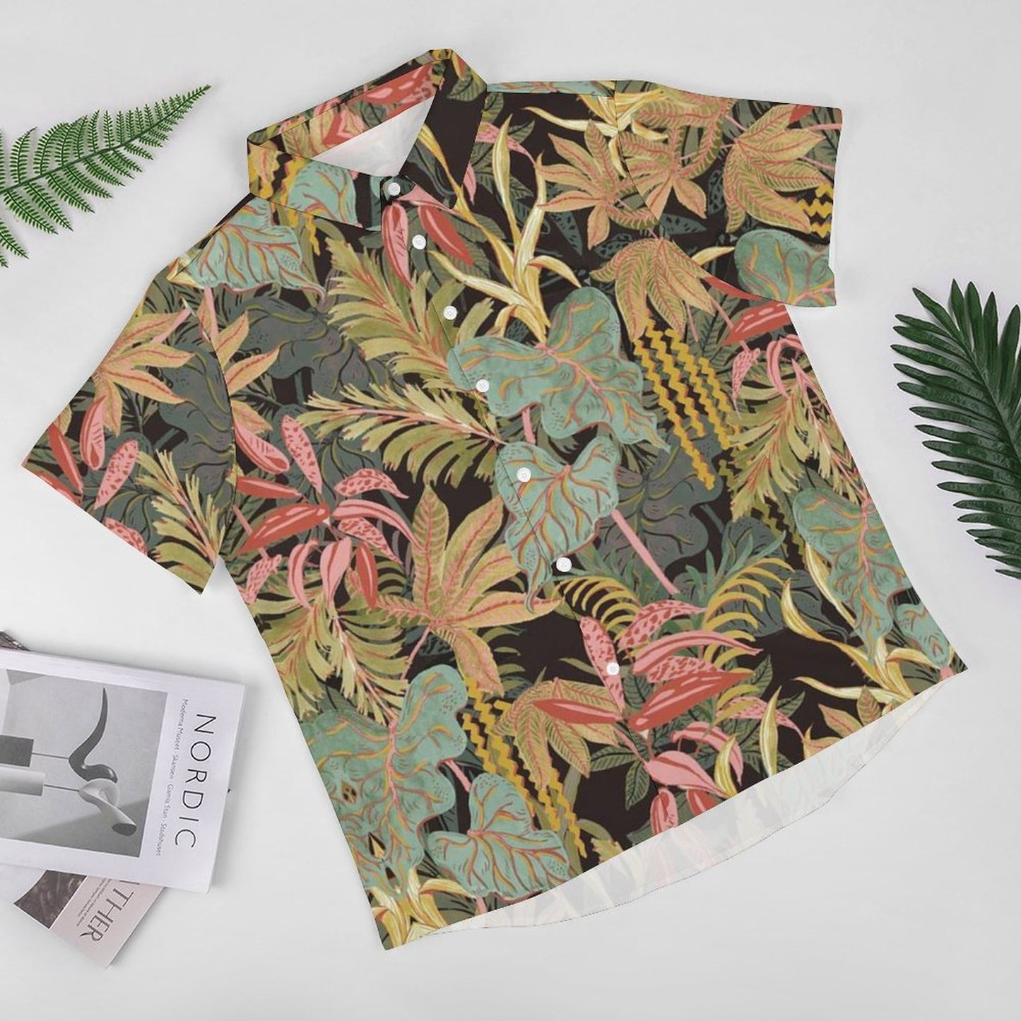 Men's Hawaiian Print Resort Shirt 2305101465