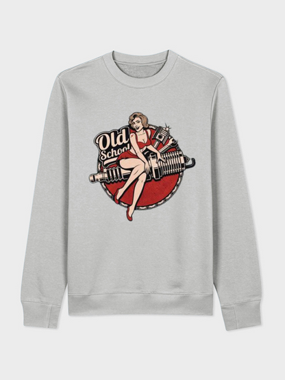 Unisex Round Neck Casual Printed Long Sleeve Sweatshirt