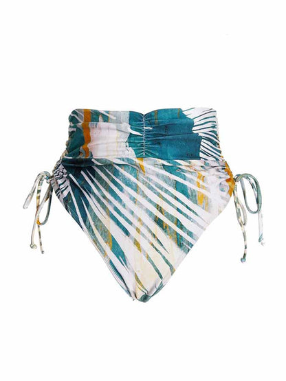 Fashion Print Split Swimsuit