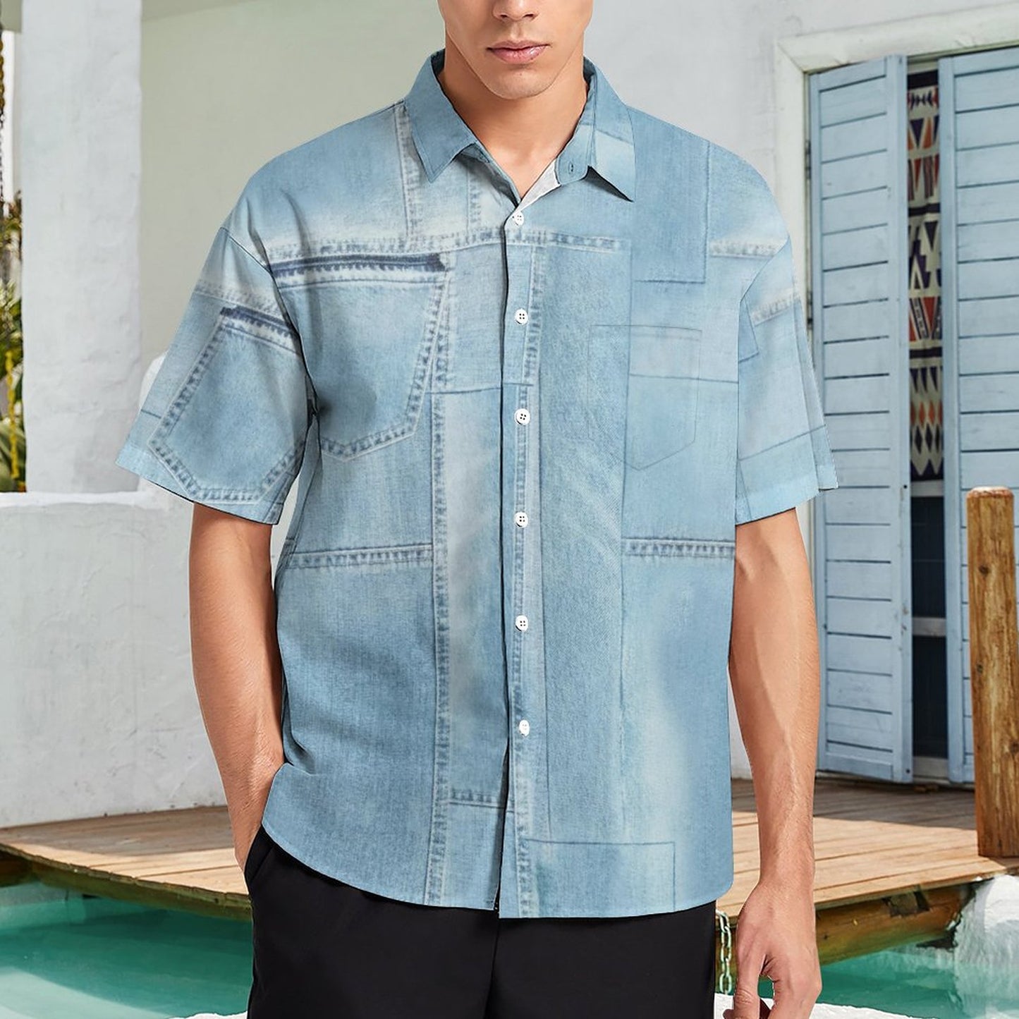 Men's Hawaiian Casual Short Sleeve Shirt 2306105304