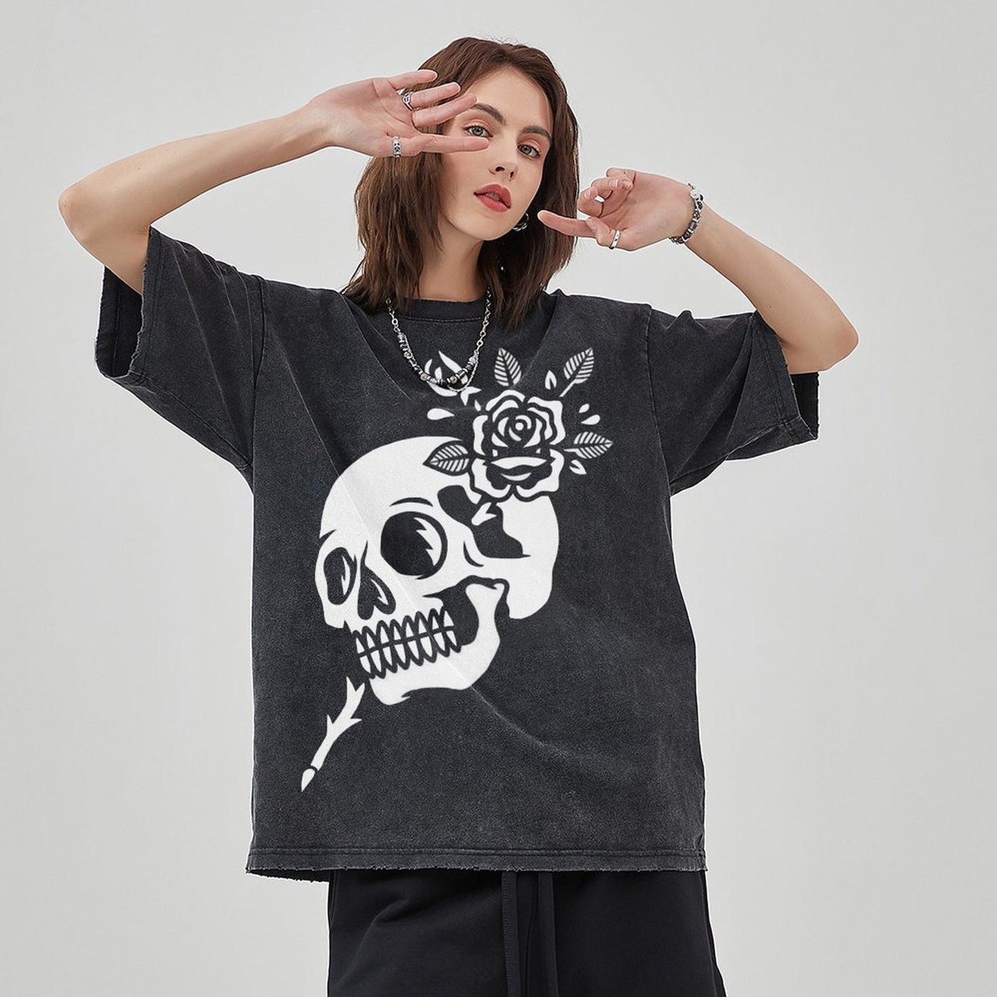 Unisex Vintage Solid Wash T-Shirts 2305101601