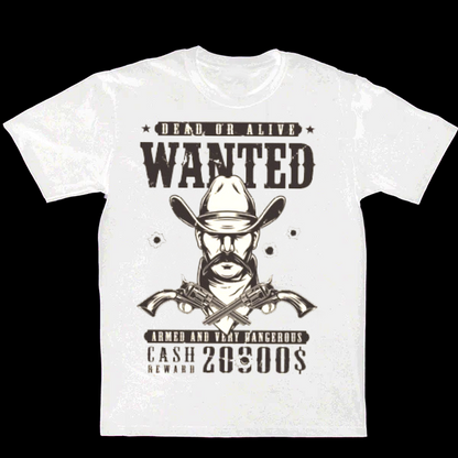 Cowboy Men's Casual Printed T-Shirt