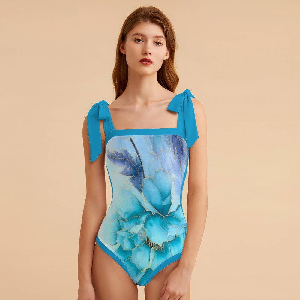 Fashion Printed One Piece Swimsuit And Cover Up 2306102467