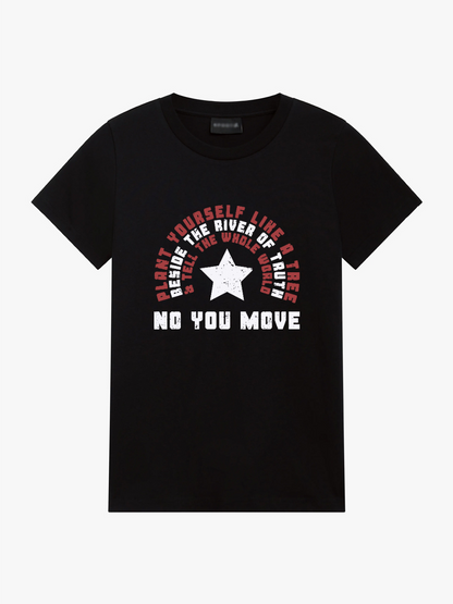 Women's Casual Marvel No You Move Printed Round Neck Short Sleeve T-Shirt
