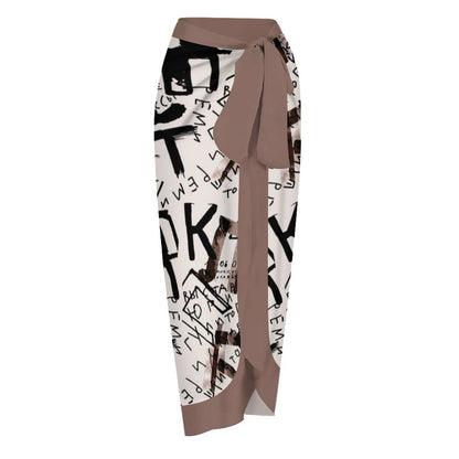 Casual Printed One-Piece Swimsuit And Cover Up 2305102429