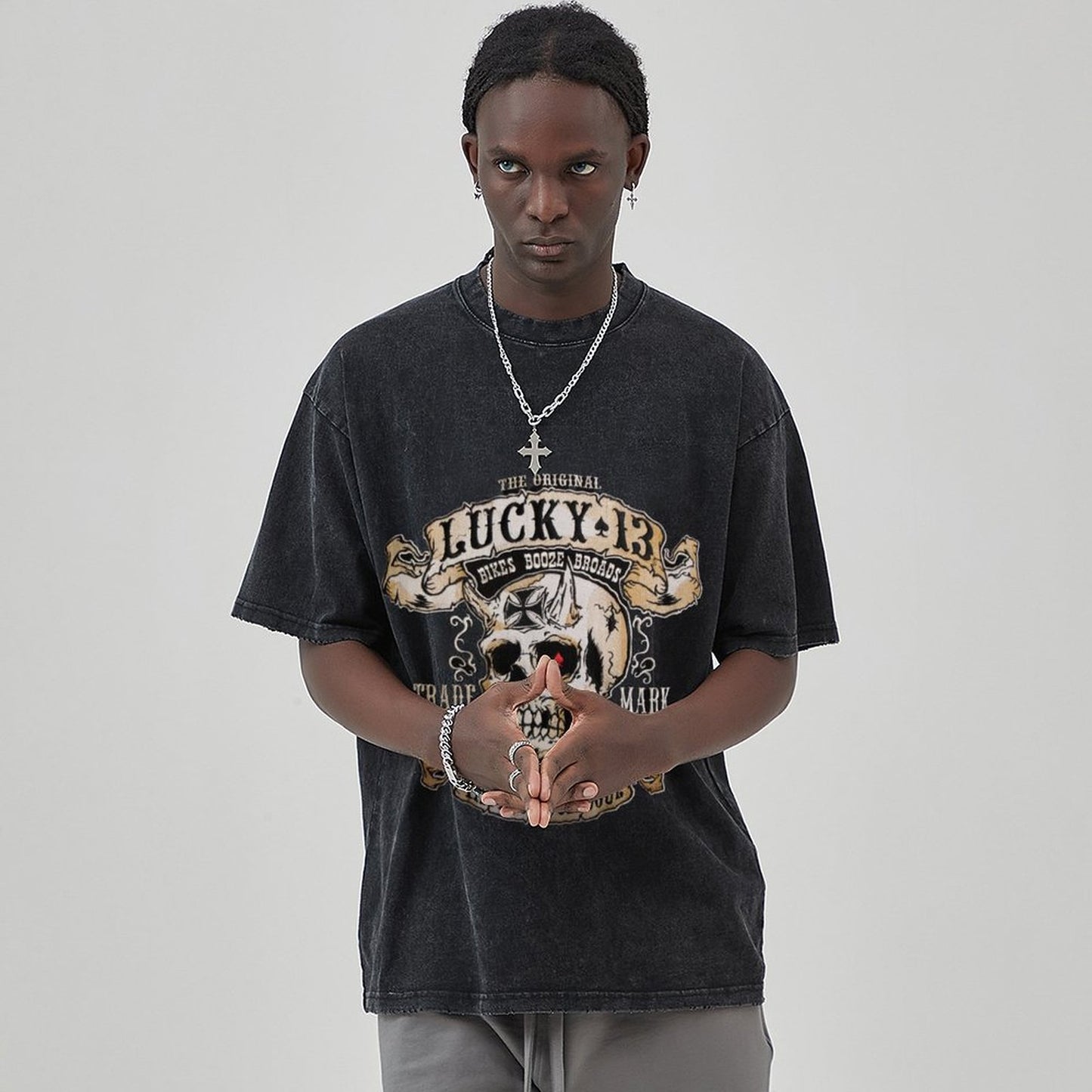 Unisex Vintage Solid Wash T-Shirts 2305101604