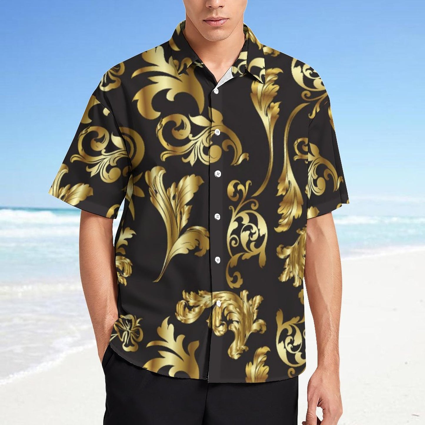 Men's Fashion Casual Printed Short Sleeve Shirts 2306100030