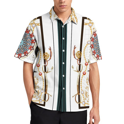 Men's Fashion Casual Printed Short Sleeve Shirts 2306101350