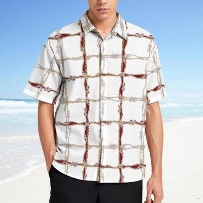 Men's Fashion Casual Printed Short Sleeve Shirts 2306100944