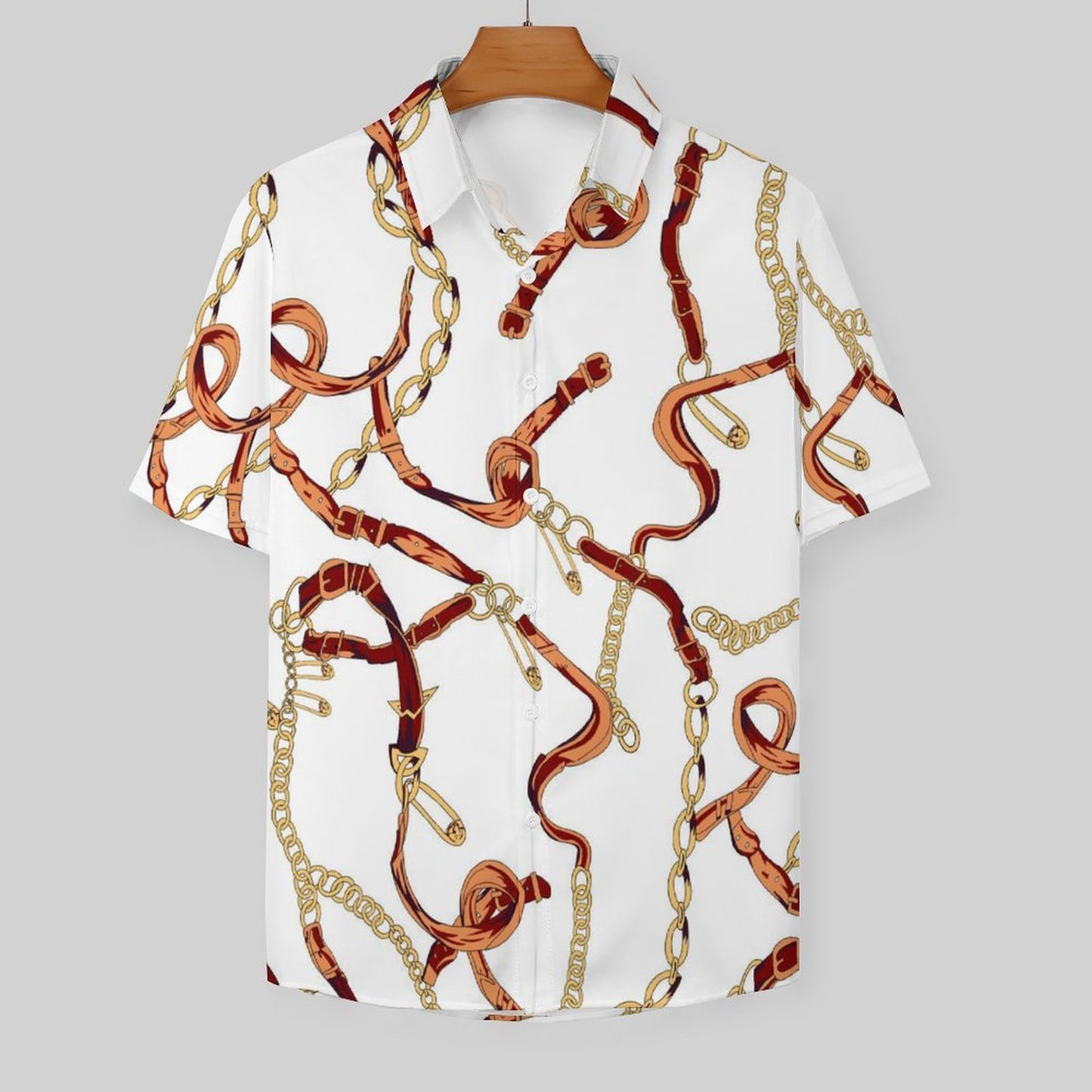 Men's Fashion Casual Printed Short Sleeve Shirts 2306100788