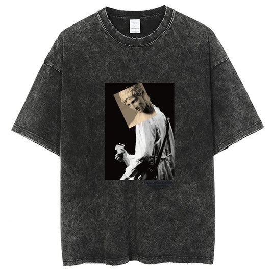 Unisex Vintage Solid Wash T-Shirts 2305102852
