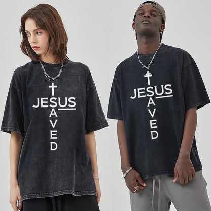 Unisex Vintage Solid Wash T-Shirts 2305103957