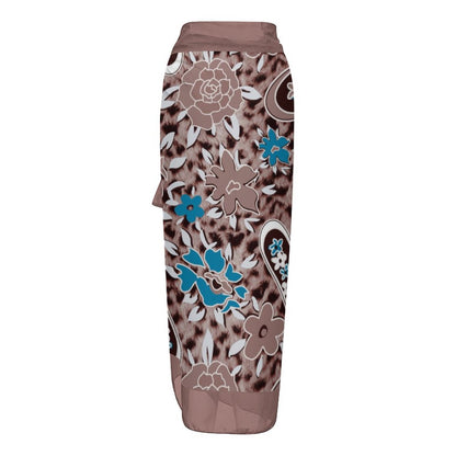 Casual Printed One-Piece Swimsuit And Cover Up 2305102876