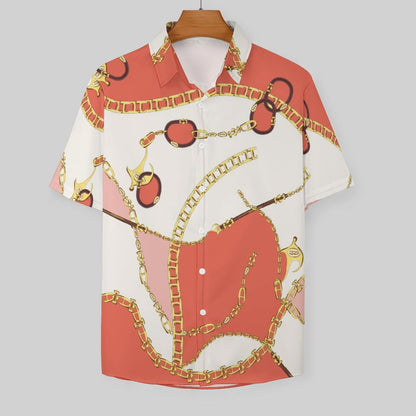Men's Fashion Casual Printed Short Sleeve Shirts 2306100789