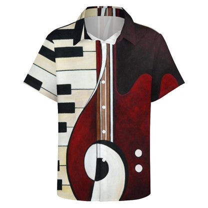 Men's Hawaiian Print Resort Shirt 2305102026