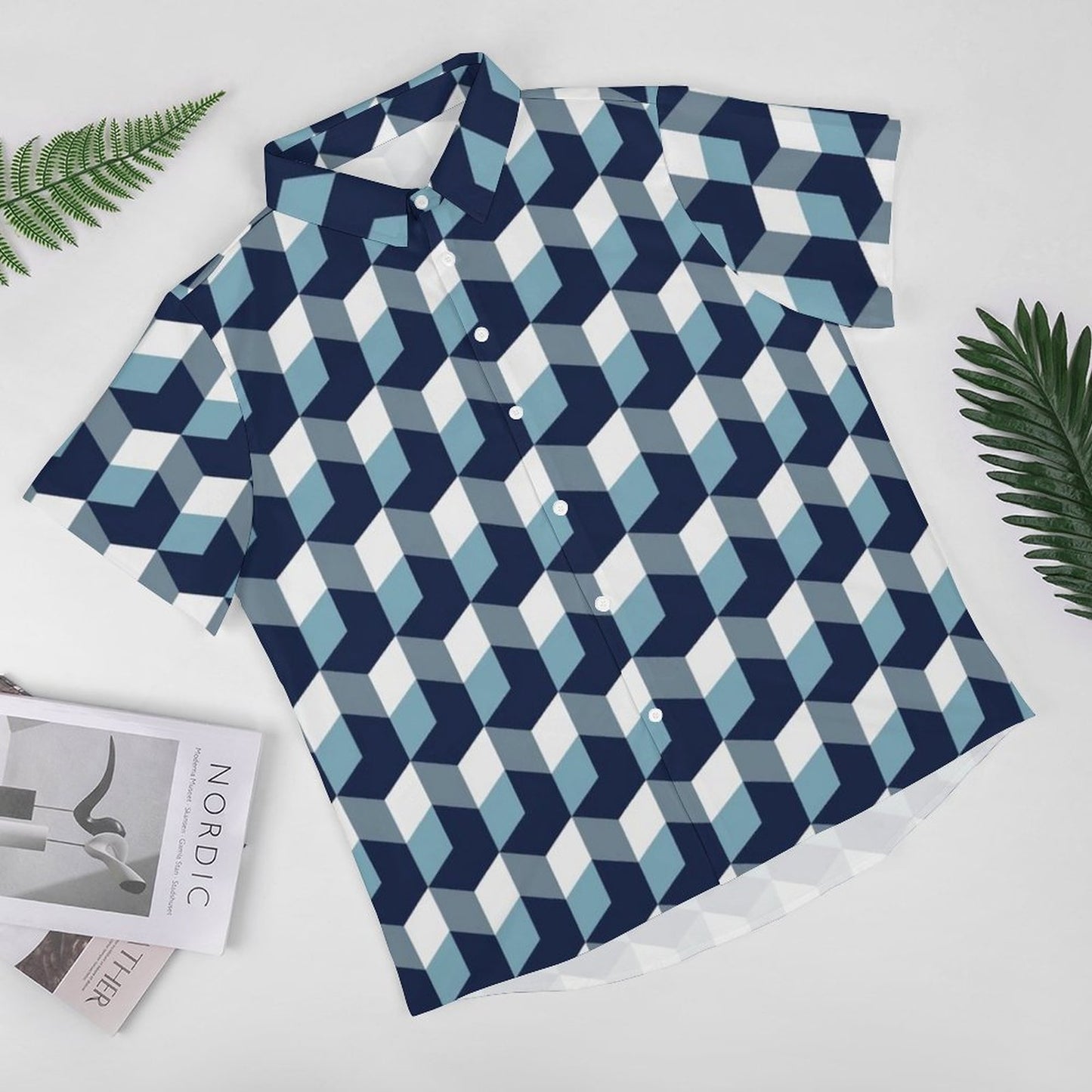 Men's Fashion Casual Printed Short Sleeve Shirts 2306101896