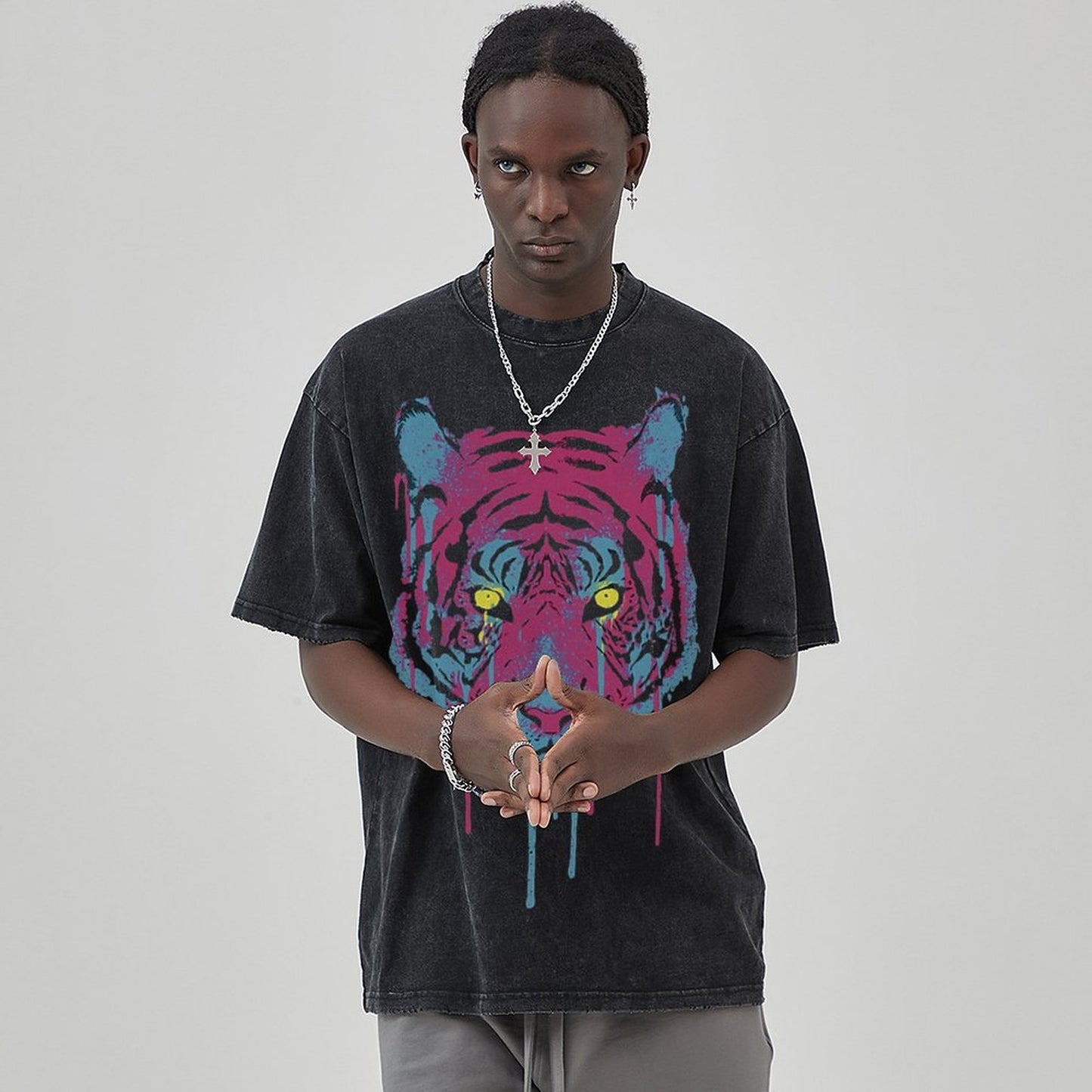 Unisex Vintage Solid Wash T-Shirts 2305101623