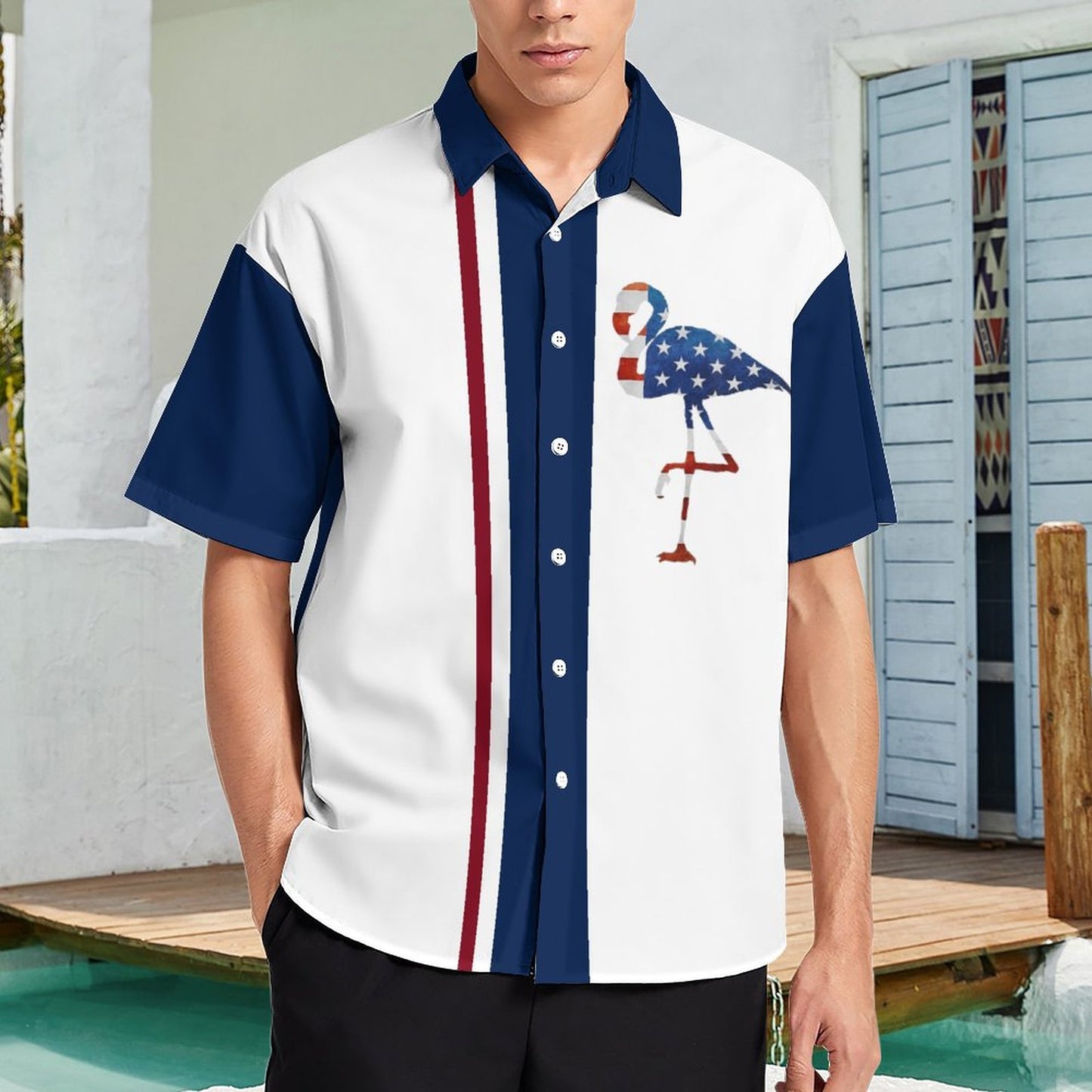 Men's Fashion Casual Printed Short Sleeve Shirts 2306105533