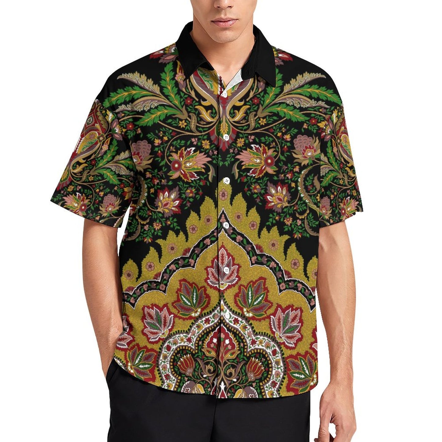 Men's Fashion Casual Printed Short Sleeve Shirts 2306103815