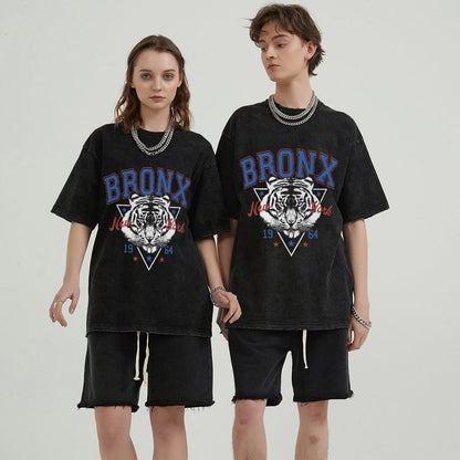 Mens Cotton Wash Solid T-Shirts Oversized Unisex Short Sleeve Streetwear Rap Hip Hop Basic Tee Tops 2305101626