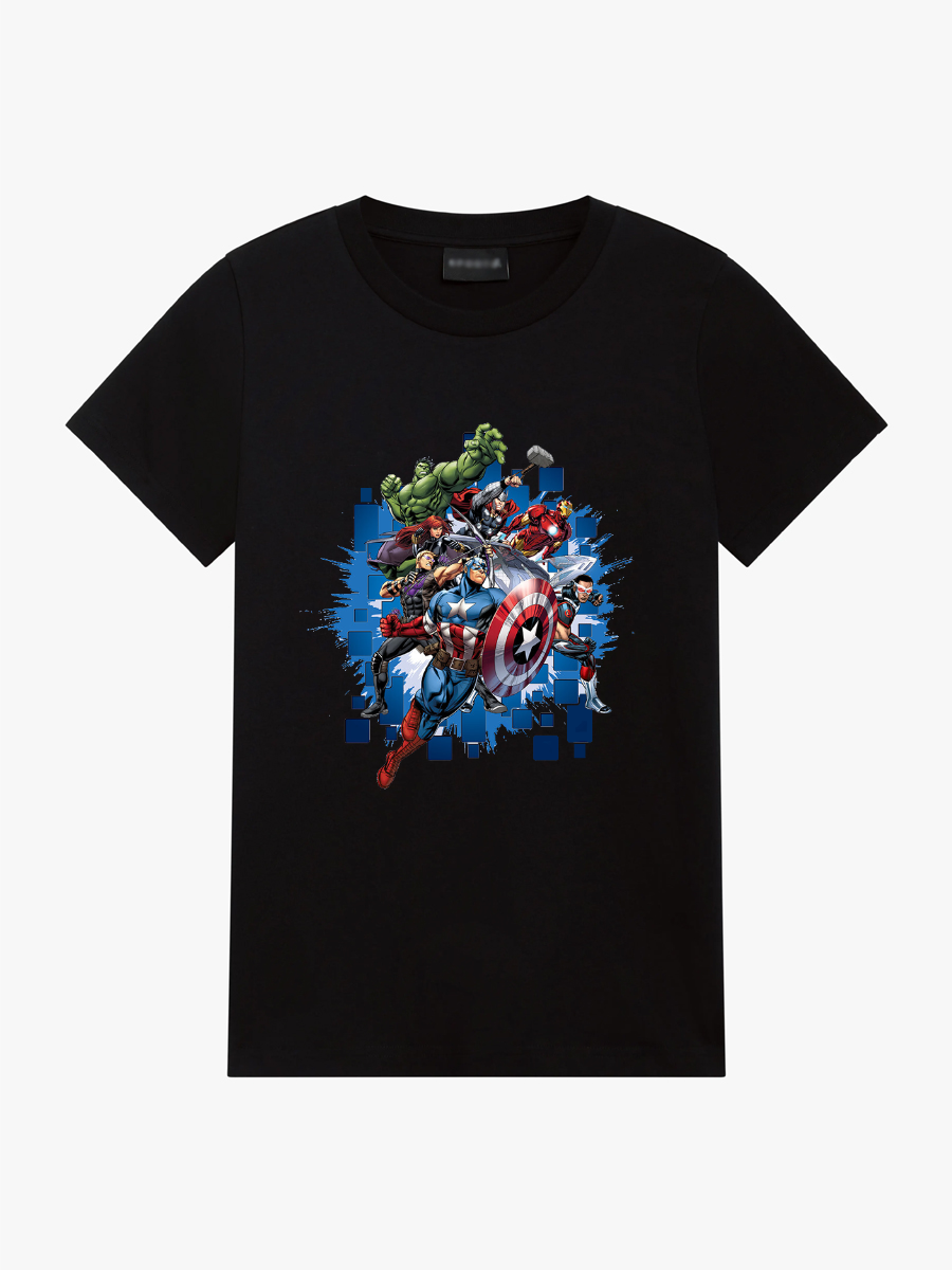Women's Casual The Avengers Printed Round Neck Short Sleeve T-Shirt