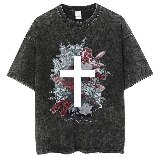 Unisex Vintage Solid Wash T-Shirts 2305103951