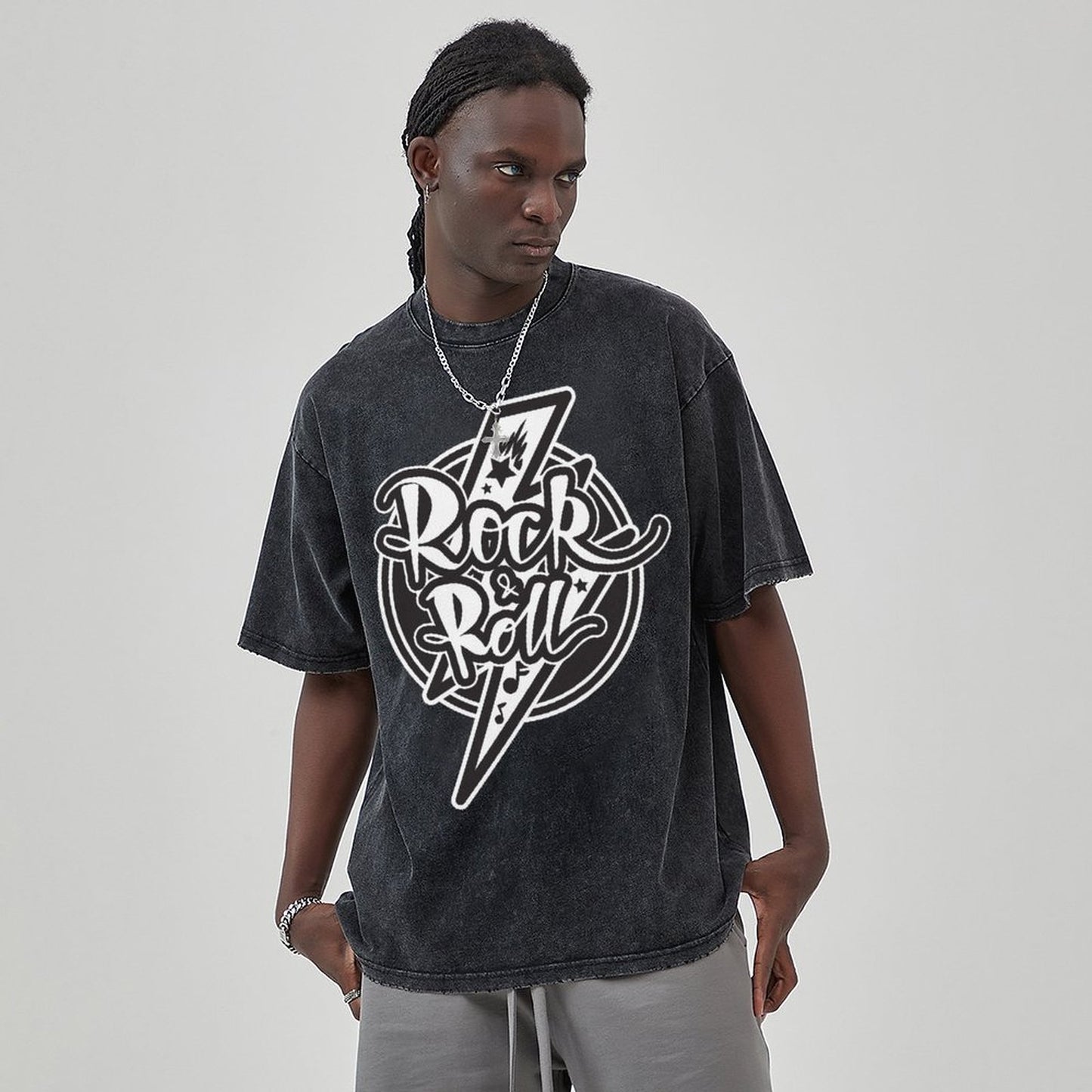 Unisex Vintage Solid Wash T-Shirts 2305102857
