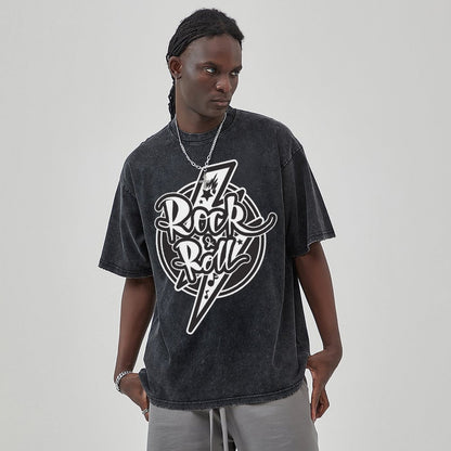 Unisex Vintage Solid Wash T-Shirts 2305102857