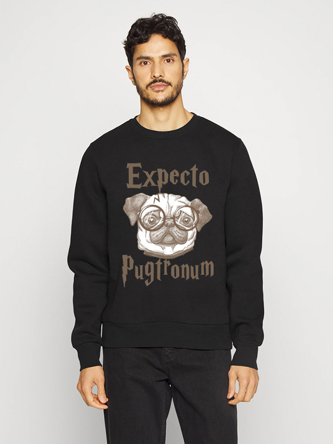 Unisex Round Neck Casual Printed Long Sleeve Sweatshirt