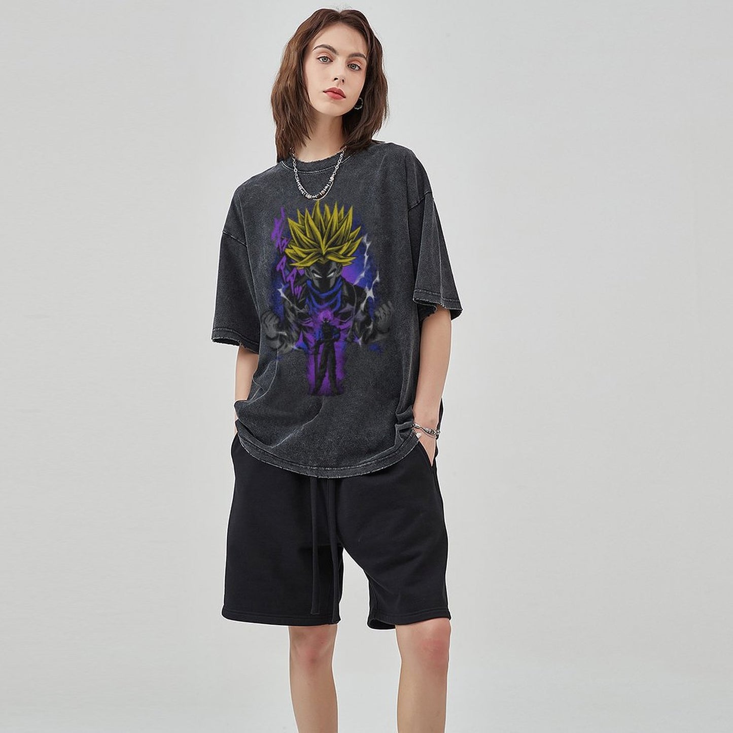 Unisex Vintage Solid Wash T-Shirts 2305102962