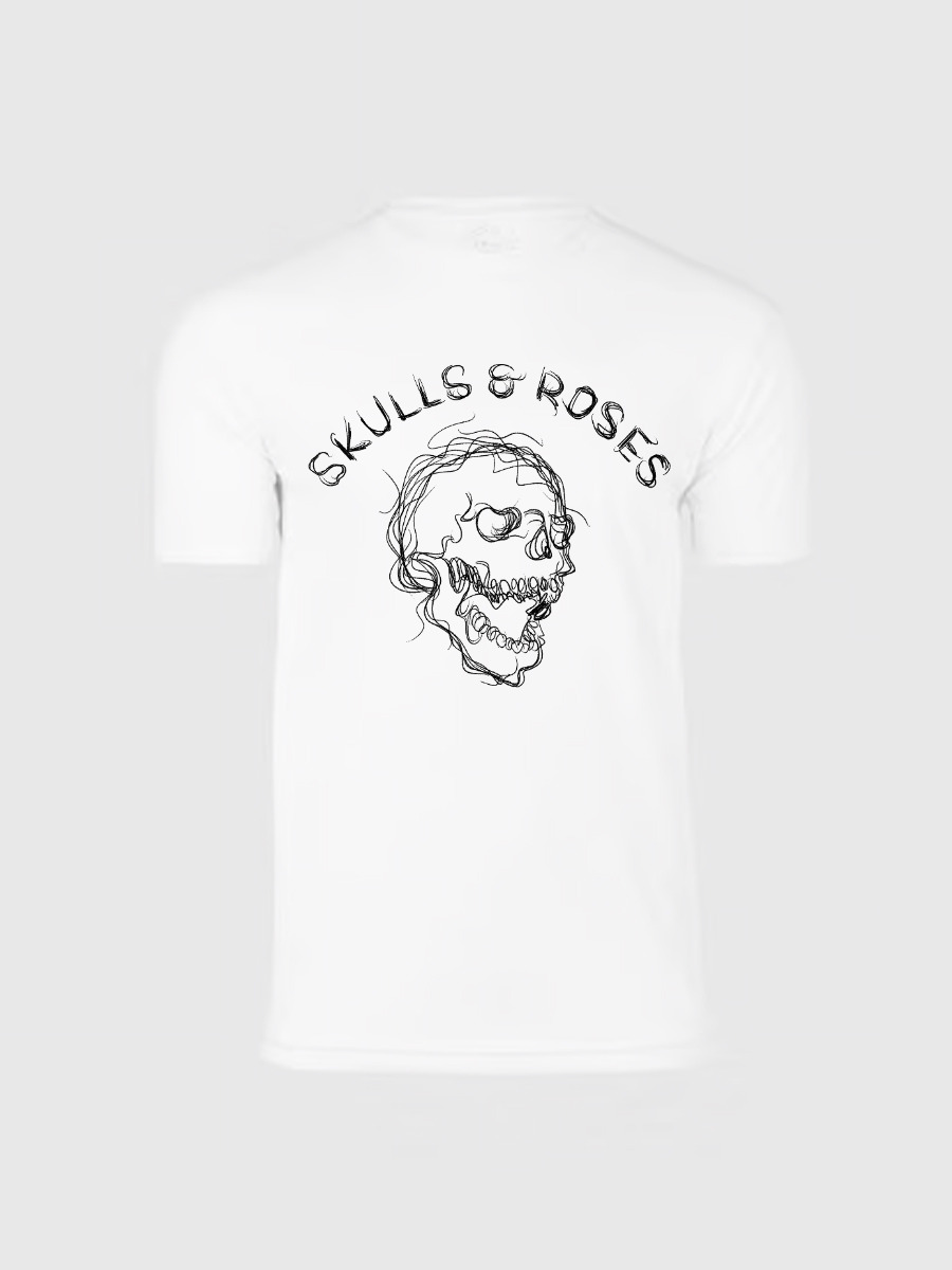 Men's Casual  Skeleton Printed Round Neck Short Sleeve T-Shirt