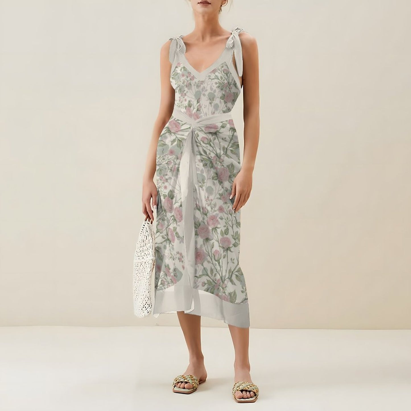 Casual Printed One-Piece Swimsuit And Cover Up 2305104145