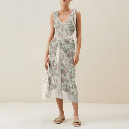 Casual Printed One-Piece Swimsuit And Cover Up 2305104145