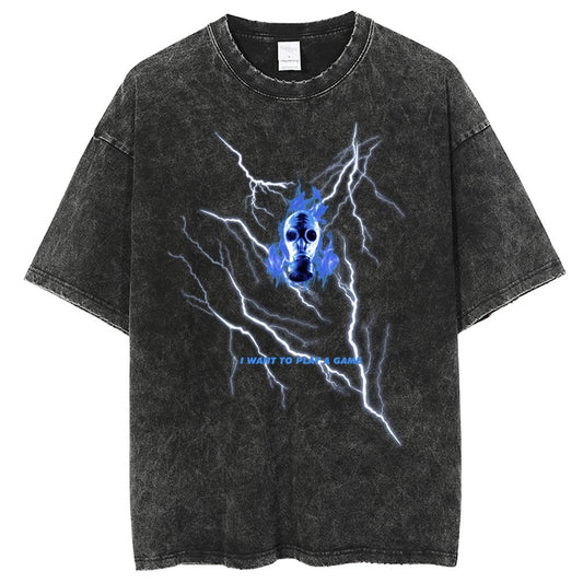 Unisex Vintage Solid Wash T-Shirts 2305102634