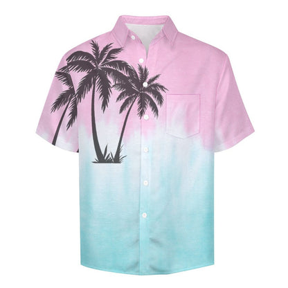 Men's Hawaiian Print Lapel Shirt 2304104201