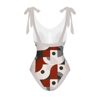 Casual Printed One-Piece Swimsuit And Cover Up 2305102469