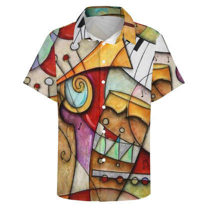 Men's Hawaiian Print Resort Shirt 2305102029