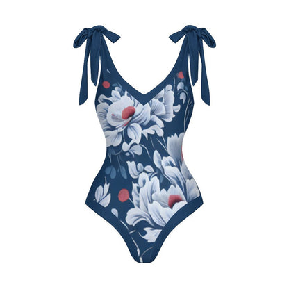 Casual Printed One-Piece Swimsuit And Cover Up 2305102499