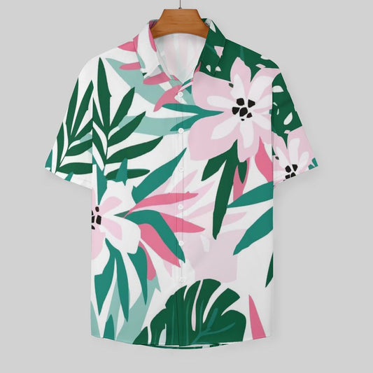 Men's Hawaiian Print Resort Shirt 2305101547
