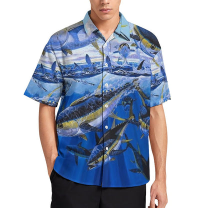 Men's Fashion Casual Printed Short Sleeve Shirts 2306101864