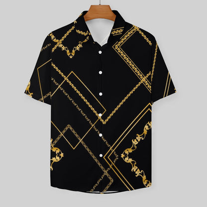 Men's Fashion Casual Printed Short Sleeve Shirts 2306100096