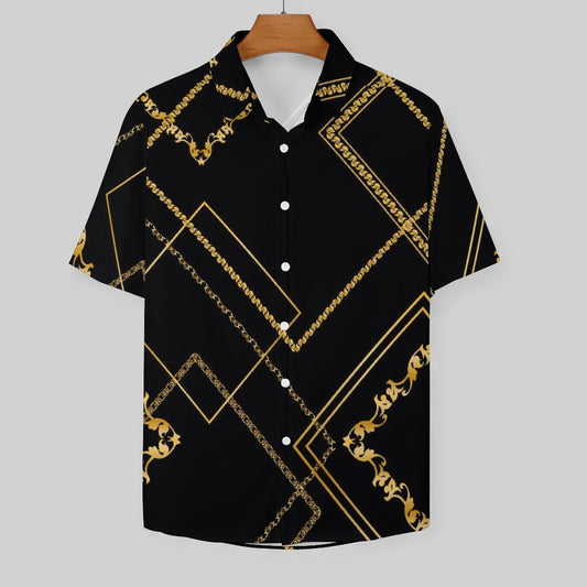 Men's Fashion Casual Printed Short Sleeve Shirts 2306100096