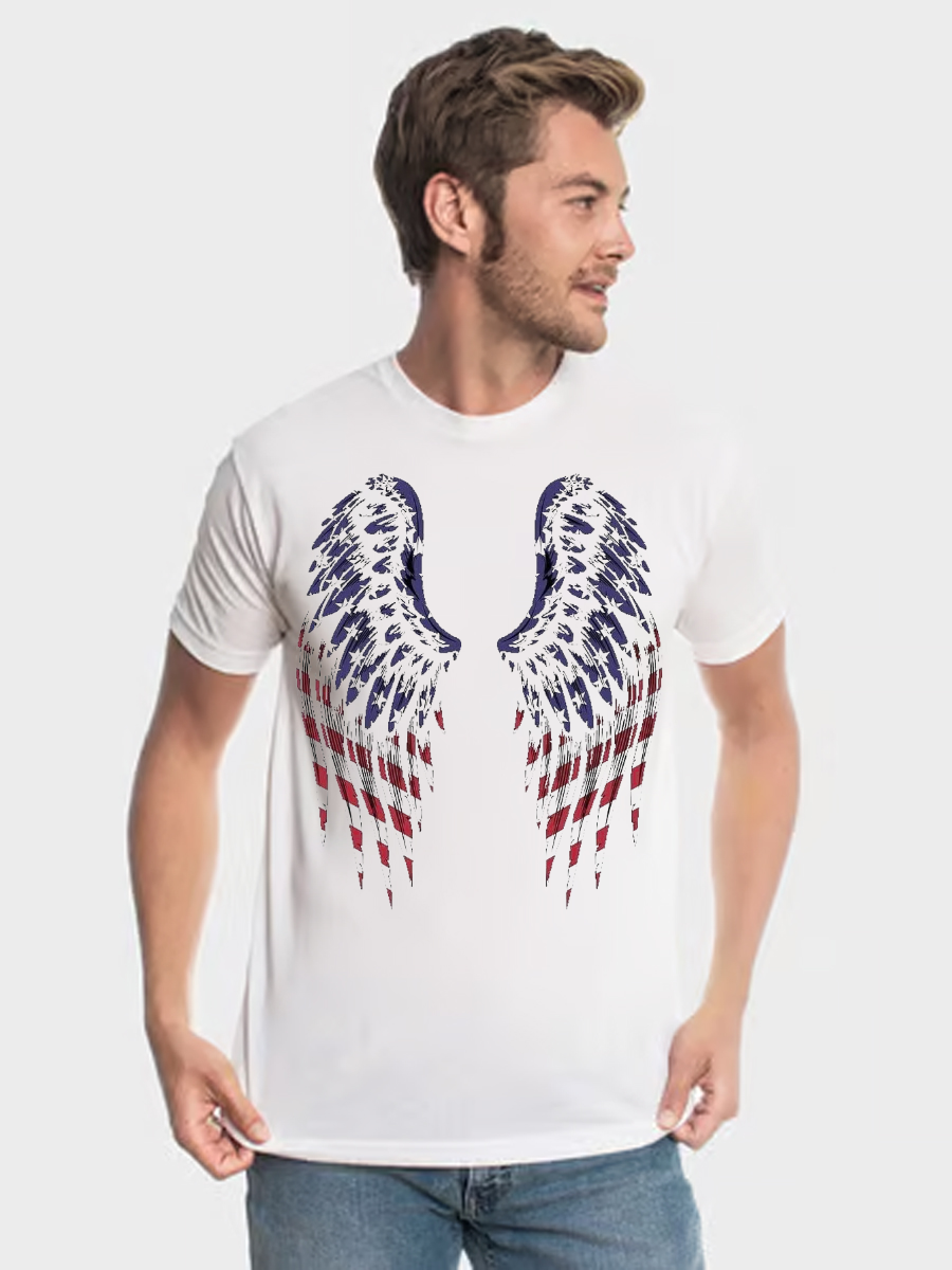 Men's Casual Printed Round Neck Short Sleeve T-Shirt