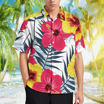 Men's Hawaiian Print Resort Shirt 2305101544