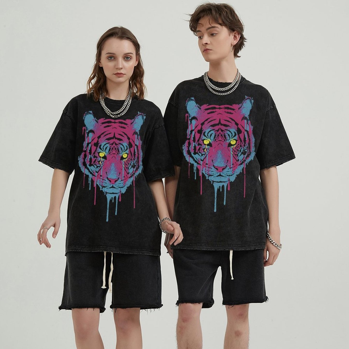 Unisex Vintage Solid Wash T-Shirts 2305101623